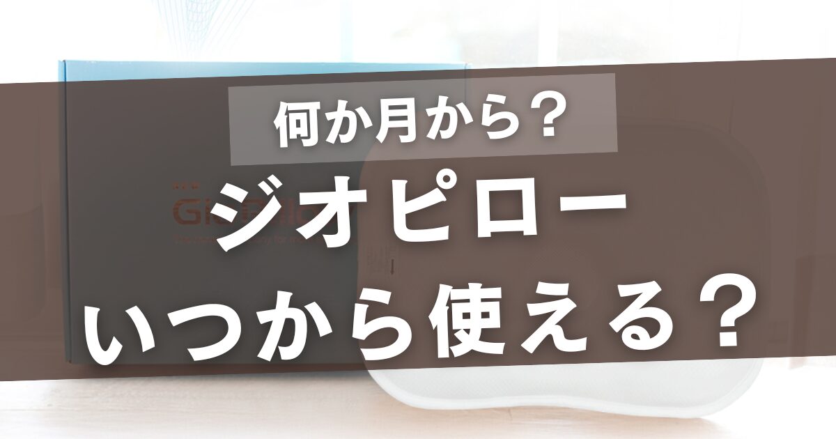 ジオピローいつから使える?新生児から可能でサイズ選びも解説